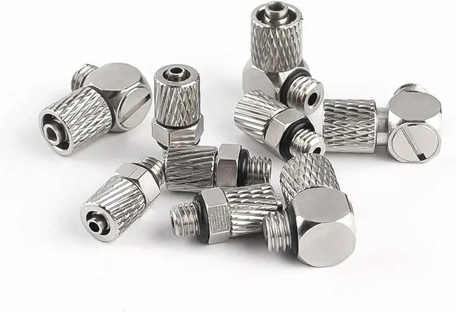 5Pcs Male Thread M3 M4 M5 M6 Air Tube 3mm 4mm 6mm OD Mini Pneumatic Pipe Connector(WX-KPC4-M3)