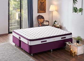 Niron Yatak Violet 140x190  ift Ki ilik Gizli Pedli Full Ortopedik Yayl