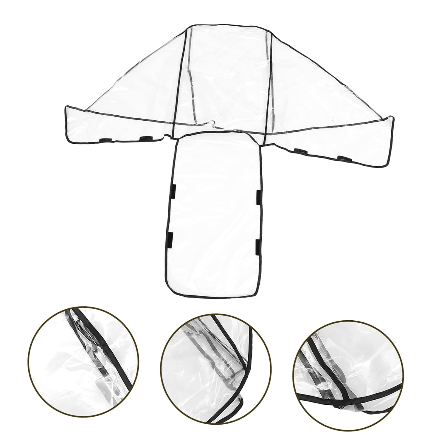 ORFOFE Double Pushchair Rain Cover Stroller Rain Wind Cover Material Long-Lasting Easy to Use