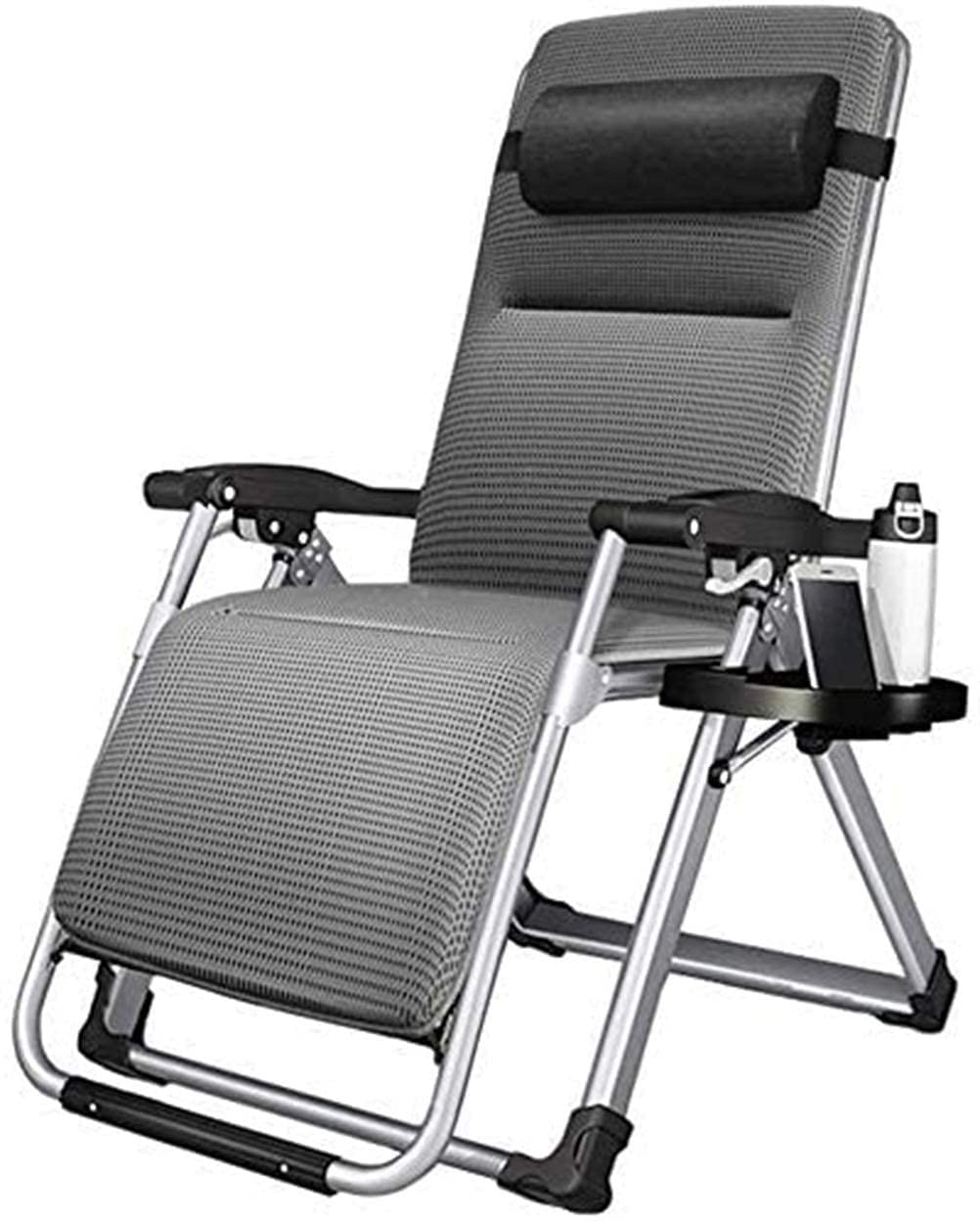 Chaise pliante chaises de jardin inclinable réglable grise