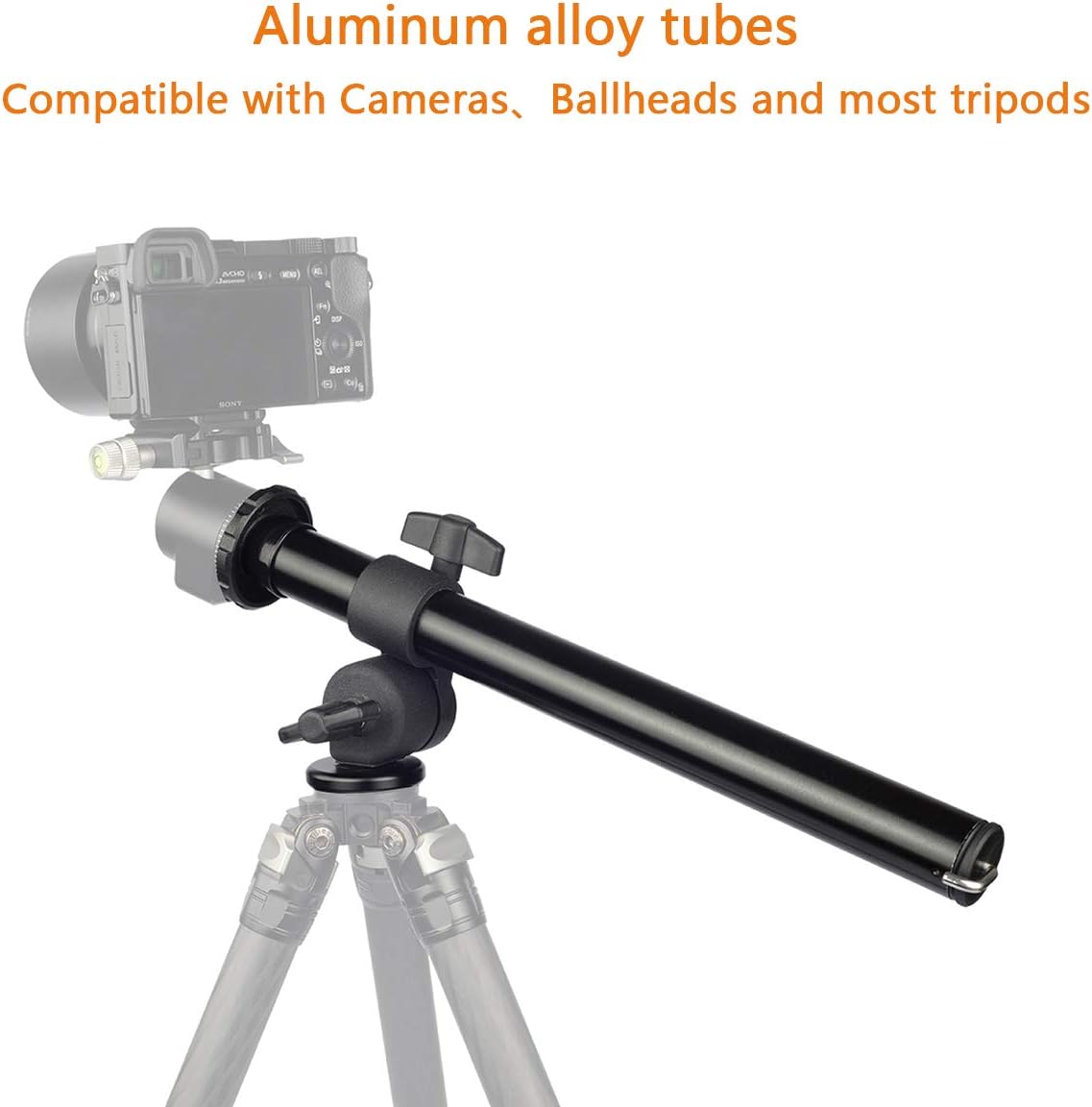 FOTOBETTER Camera Tripod Boom Arm,Rotatable Multi-Angle Tripod Center Column Extension for Studio Outdoor Macro Over Head Shooting,5kg Load Capacity,25mm Tube,32cm Length (BA-25 Tripod Extender) : Electronics