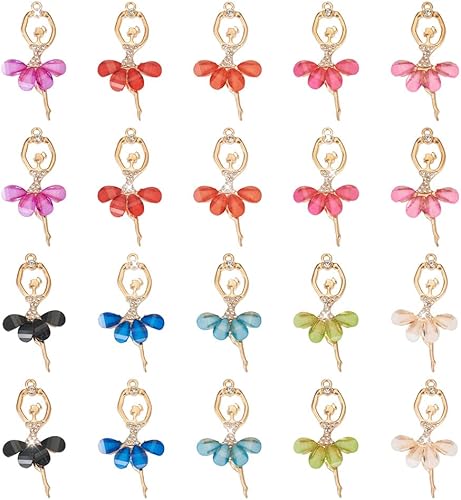 Colgantes de bailarina de ballet-vs-mp, Diamante de imitación