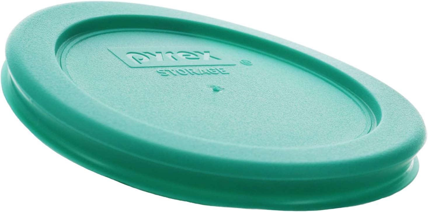 Pyrex 7202-PC (1-Cup) Green Food Storage Lids (10-Pack) - Made in USA | BPA-Free Plastic | Round Design | Fits 7202 Glass Bowl | Top-Rack Dishwasher Safe | Refrigerator & Freezer Safe