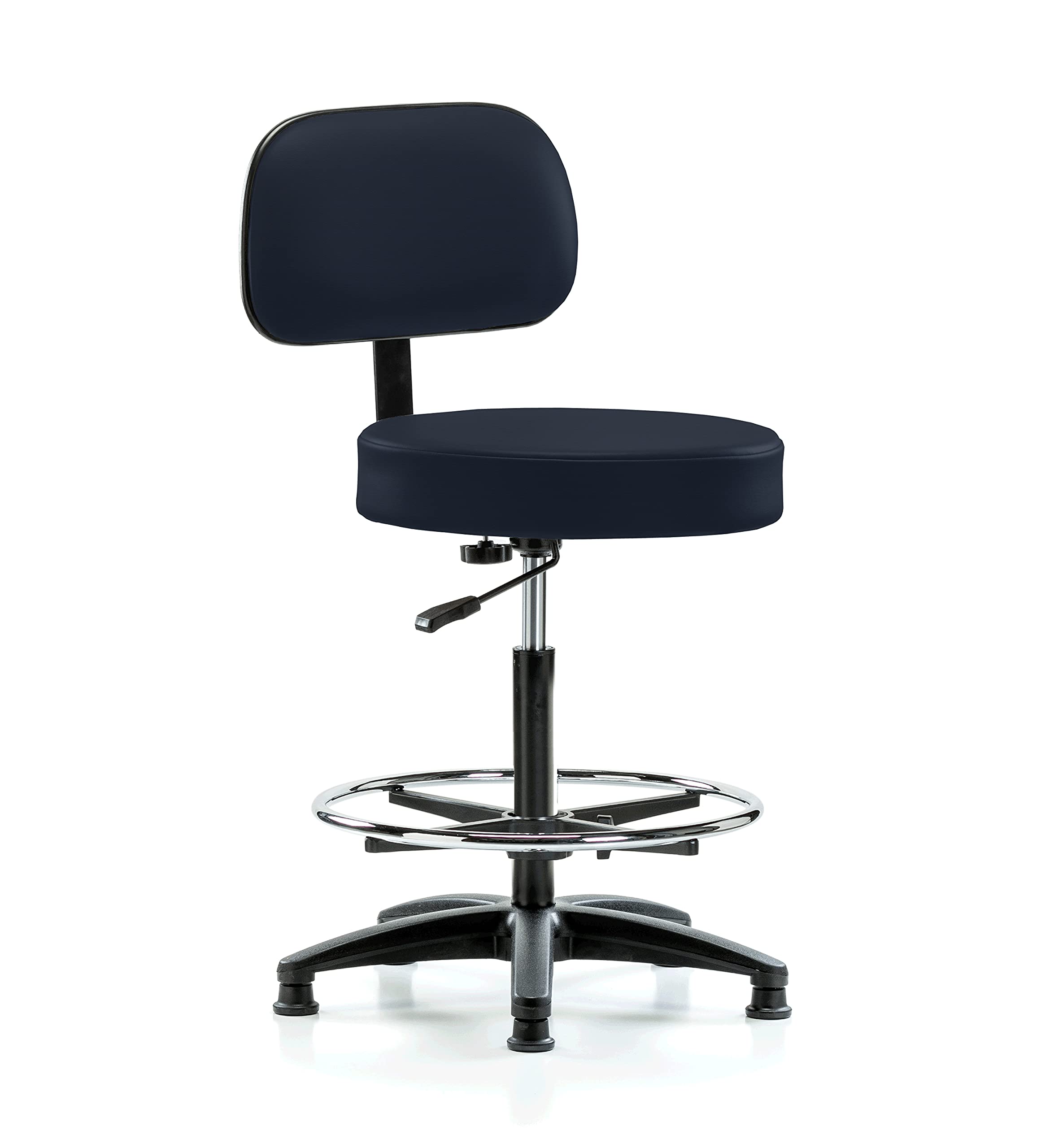 Perch Basic Exam Stool with Foot Ring, Glides, 25-35", Imperial