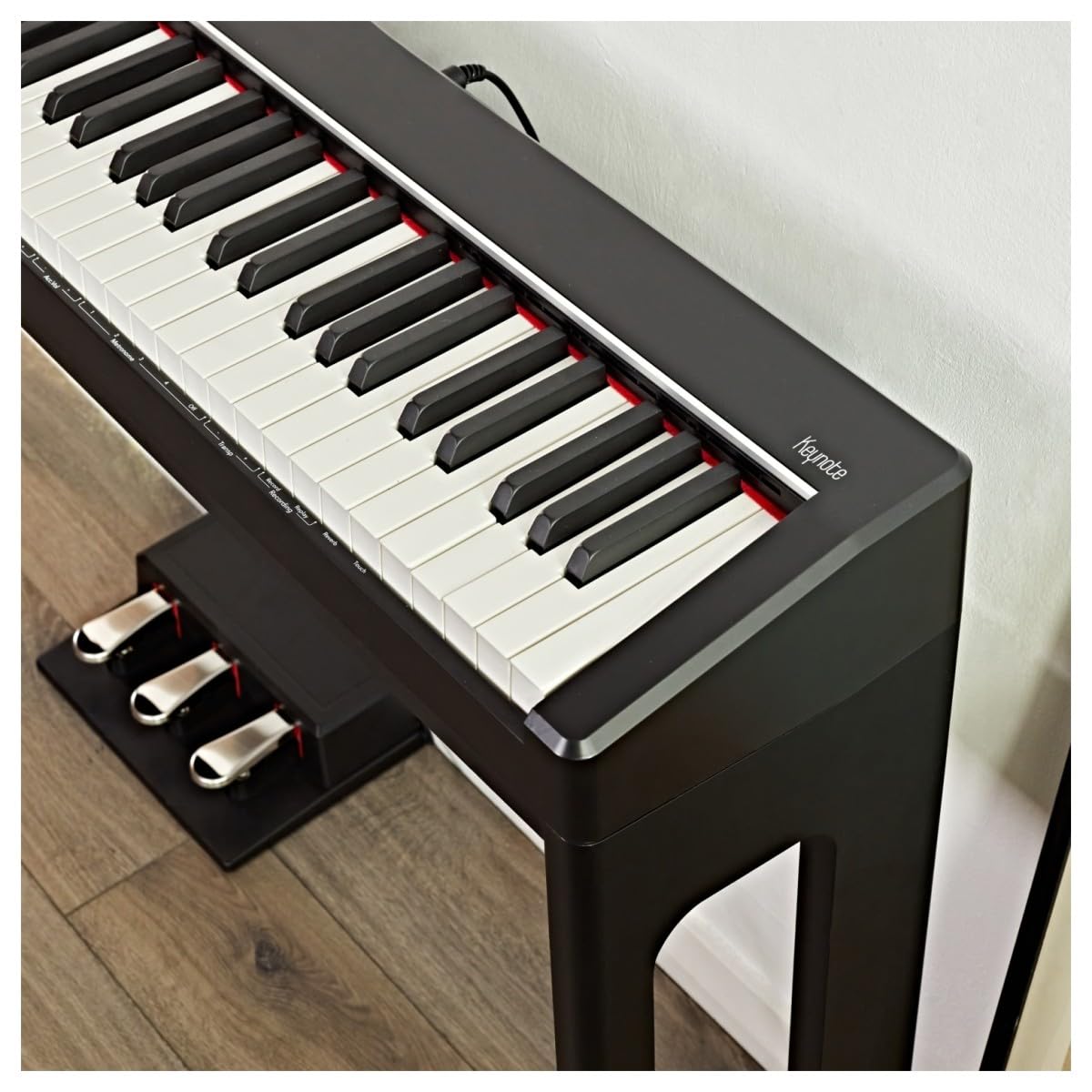 Keynote Piano Digitale Verticale Compatto con Bluetooth, Pack Sgabello | Include Sgabello Imbottito Comodo, 30 Preset DREAM, 88 Tasti Pesati, Unità 3 Pedali, Nero