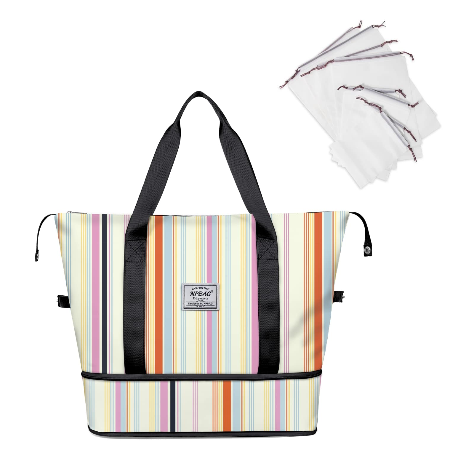 NPBAG Women Travel Duffel, Multi Functional Large Expandable Weekender Carry-on Tote, Gym Workout Overnight Bag, Mommy Hospital Bag for Labor and