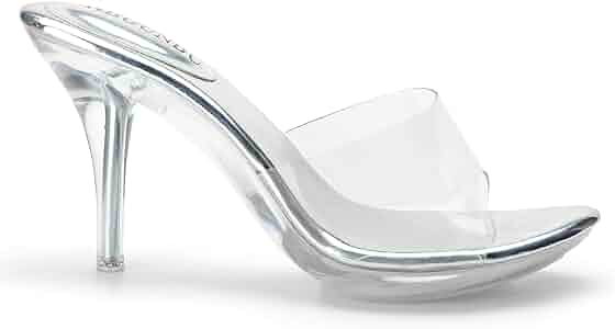 OHGA♡CLEAR MULE OHGA♡CLEAR MULE OHGA♡CLEAR MULE MOOMMO Women Clear Heels