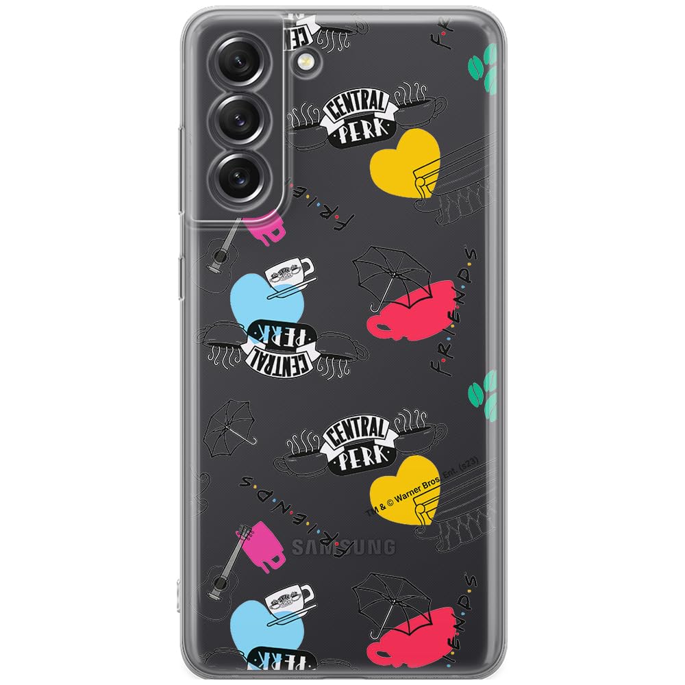 ERT GROUP mobile phone case for Samsung S21 FE original and officially Licensed Friends pattern 037 optimally adapted to the shape of the mobile phone, partially transparent