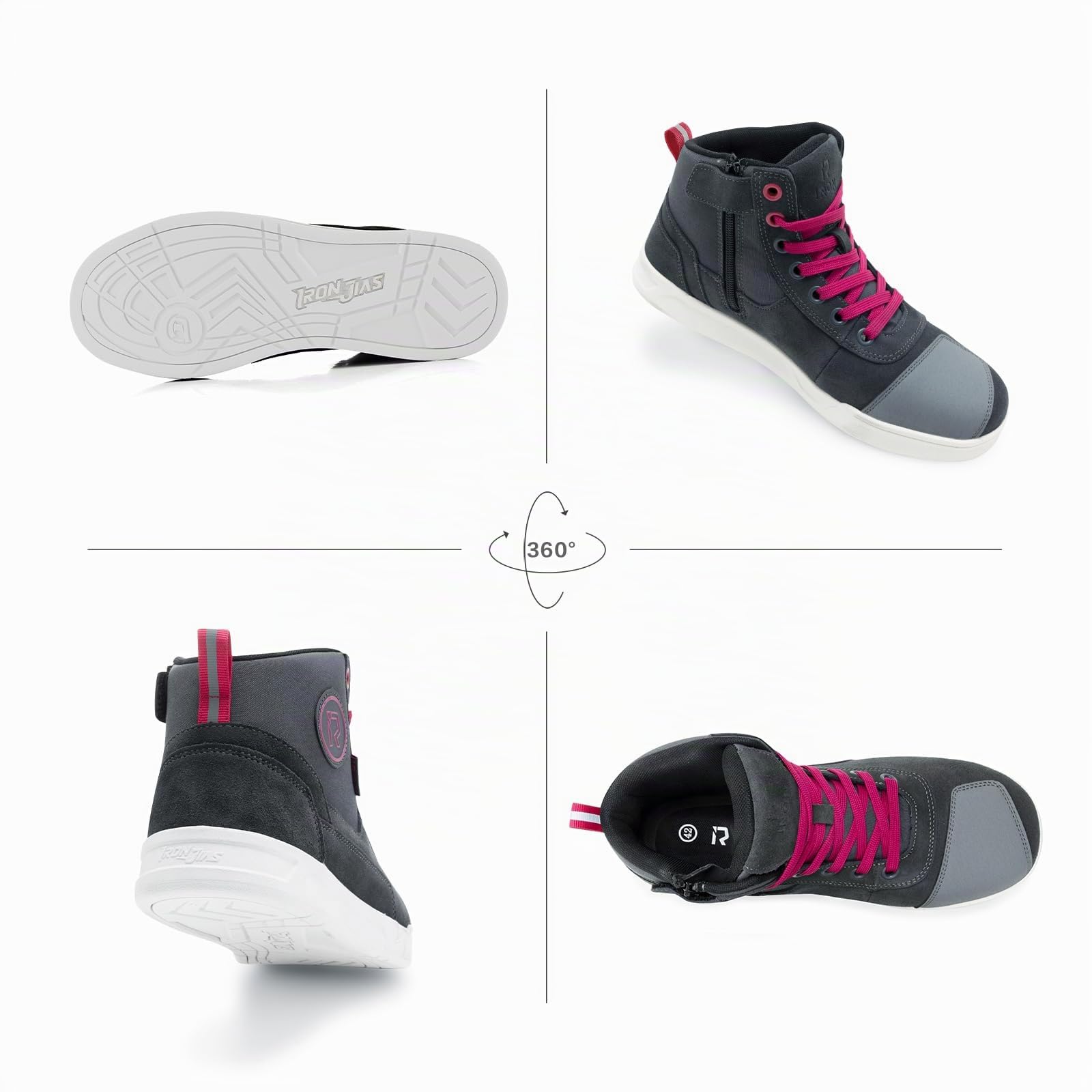 IRON JIA'S Motorradschuhe Herren Motorradstiefel Herren Motorrad, rutschfeste, atmungsaktive