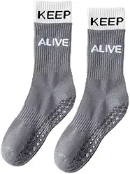 Meias femininas de Pilates com aderência para ioga, meias antiderrapantes para treino, barra, pilates, presentes para esportes, exercícios, fitness