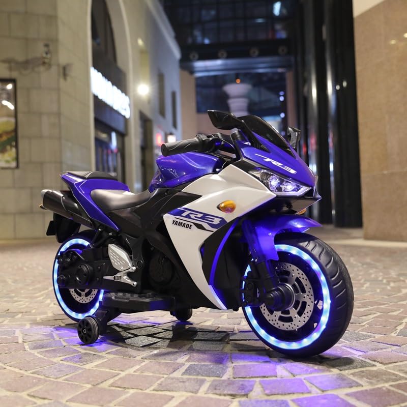 Image of Kids Sports Bike, Ride-On Toy for Ages 2-8 Years, Birthday Gift for Boys and Girls (R3 Sports Bike (3-8 Year), Blue)