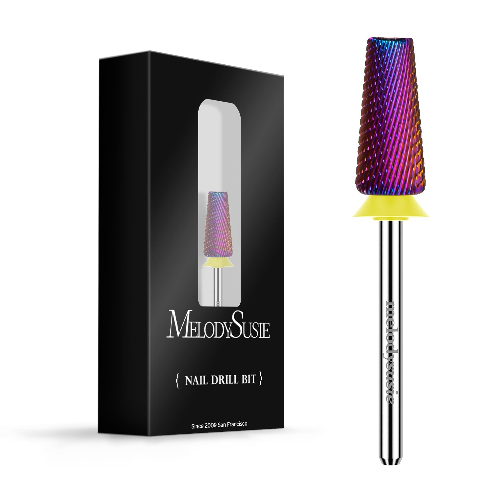 MelodySusie Professional 5 in 1 Nail Drill Bits, 3/32' Carbide Tungsten Multi-function Bits, Suitable for Manicure Pedicure Cuticle Gel Polishing, Technicians Bits, Purple, Series Bit-M,Extra Fine-picture-22