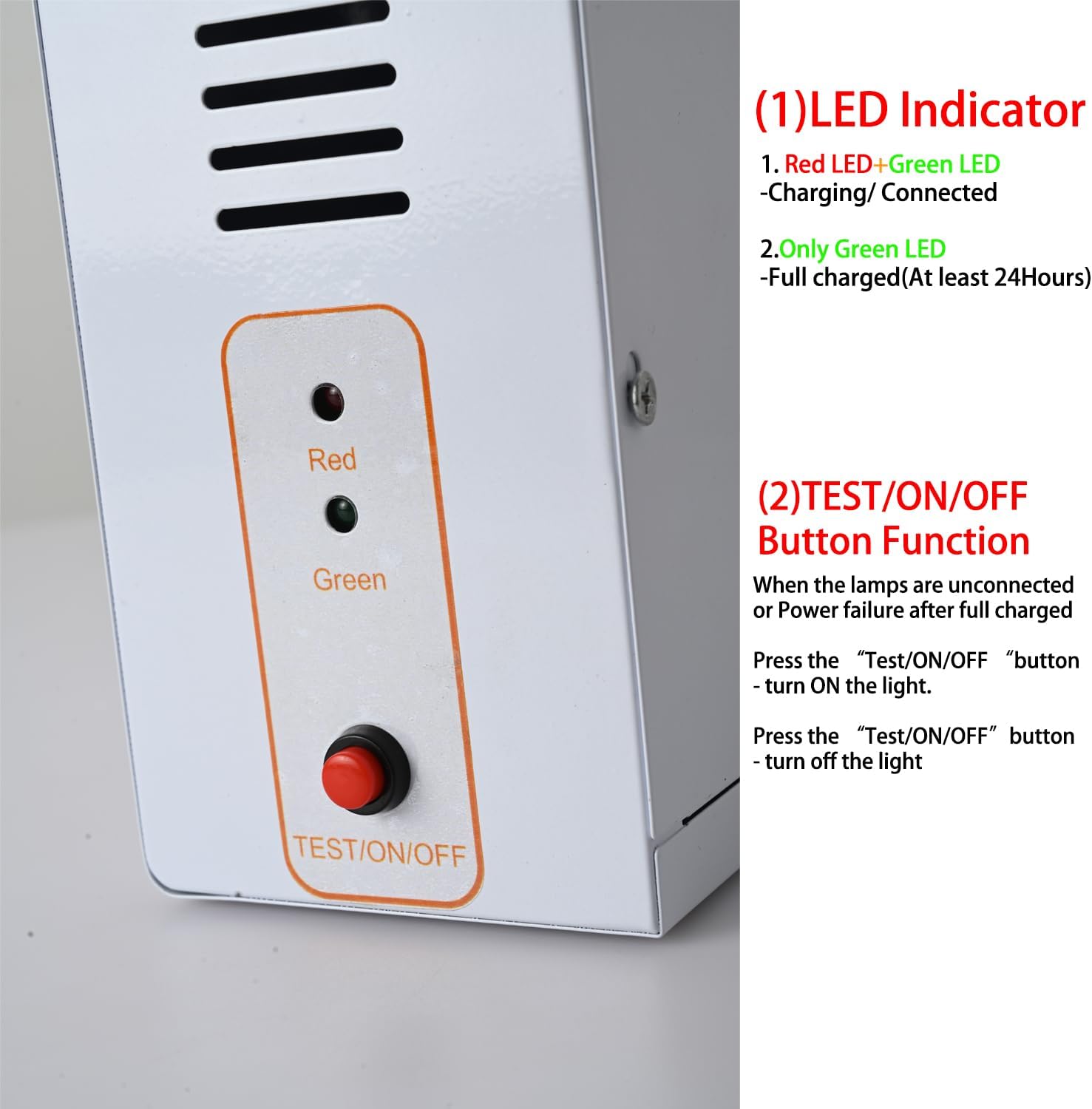 Emergency Light, 500lm 4Hours Battery Powered LED Backup Light Commercial Exit Fixtures for Business Home Office Night Power Failure Outage with Plug in Cord AC85-277V