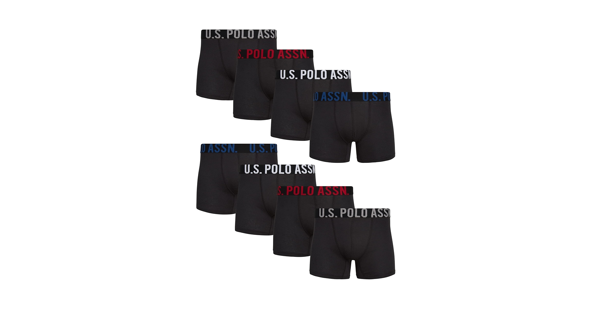 U.S. Polo Assn. Mens Boxer Briefs - 8 Pack Ultra Soft