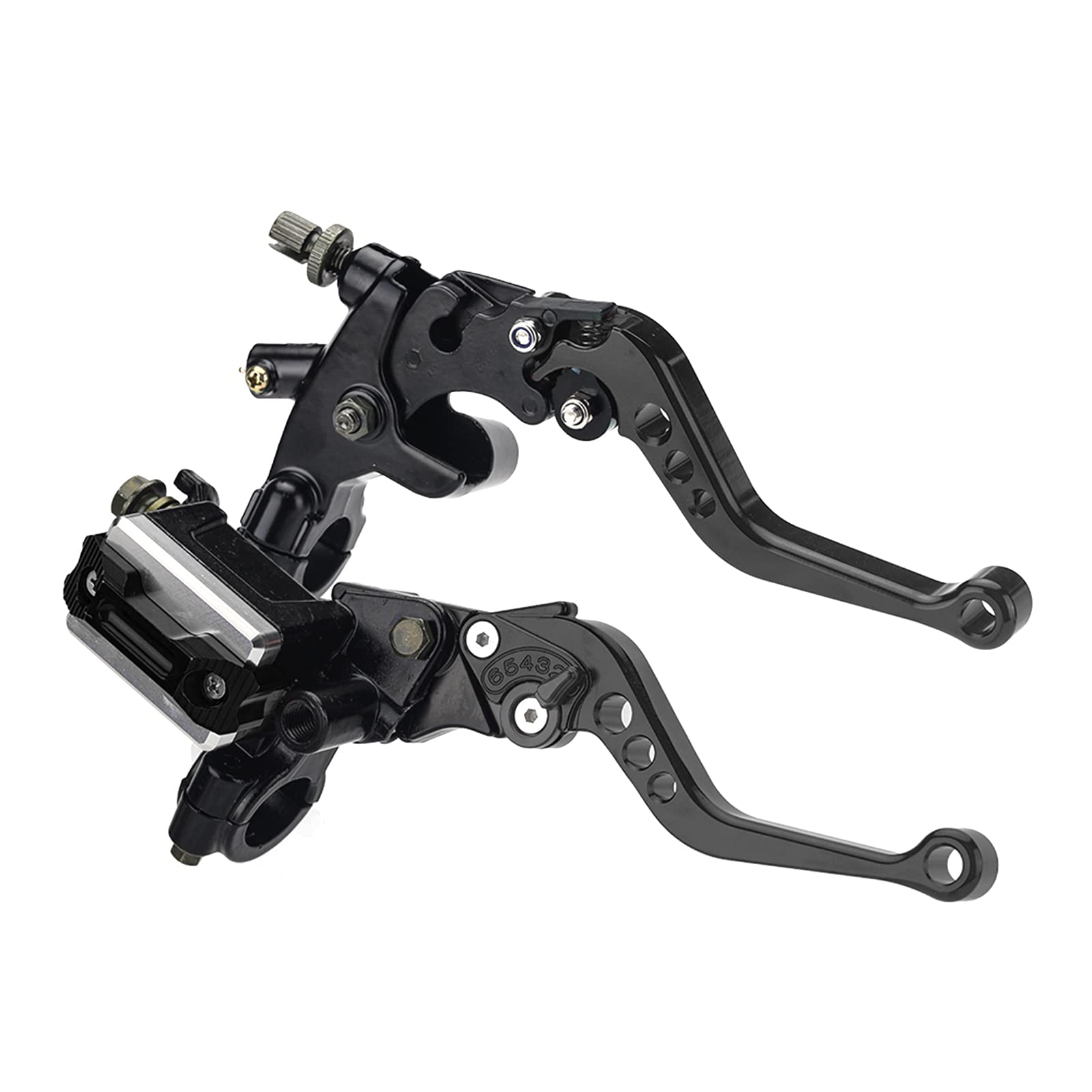 Fawoonu Motorcycle 7/8in 22mm Handlebar Brake Master Cylinder Clutch Lever CNC Left Right Set Motorcycle Clutch Brake Lever Set for Motorcycle Street Bike Sports Bike Chopper Cruiser Cafe Racer