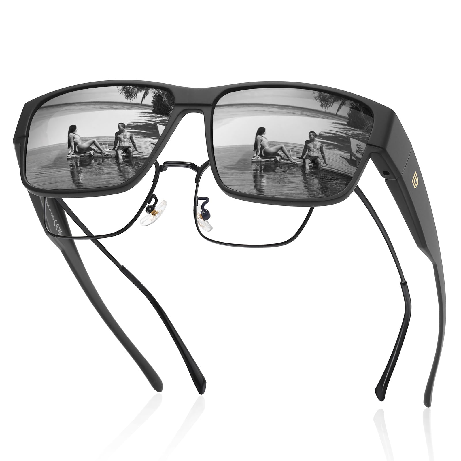 DUCO HD Polarized Sunglasses That Fit Over Glasses for Men Women 8986