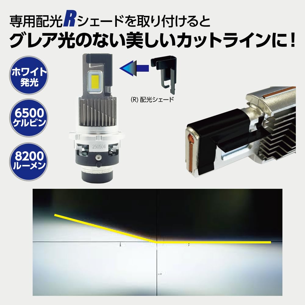 Amazon | GraphicRay LED HID ヘッドランプ D4 R/S共通タイプ 純正交換