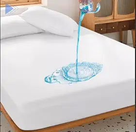 Protetor de Colchão, Impermeável, Respirável, Com Elástico, Macio, Malha Gel (Casal)