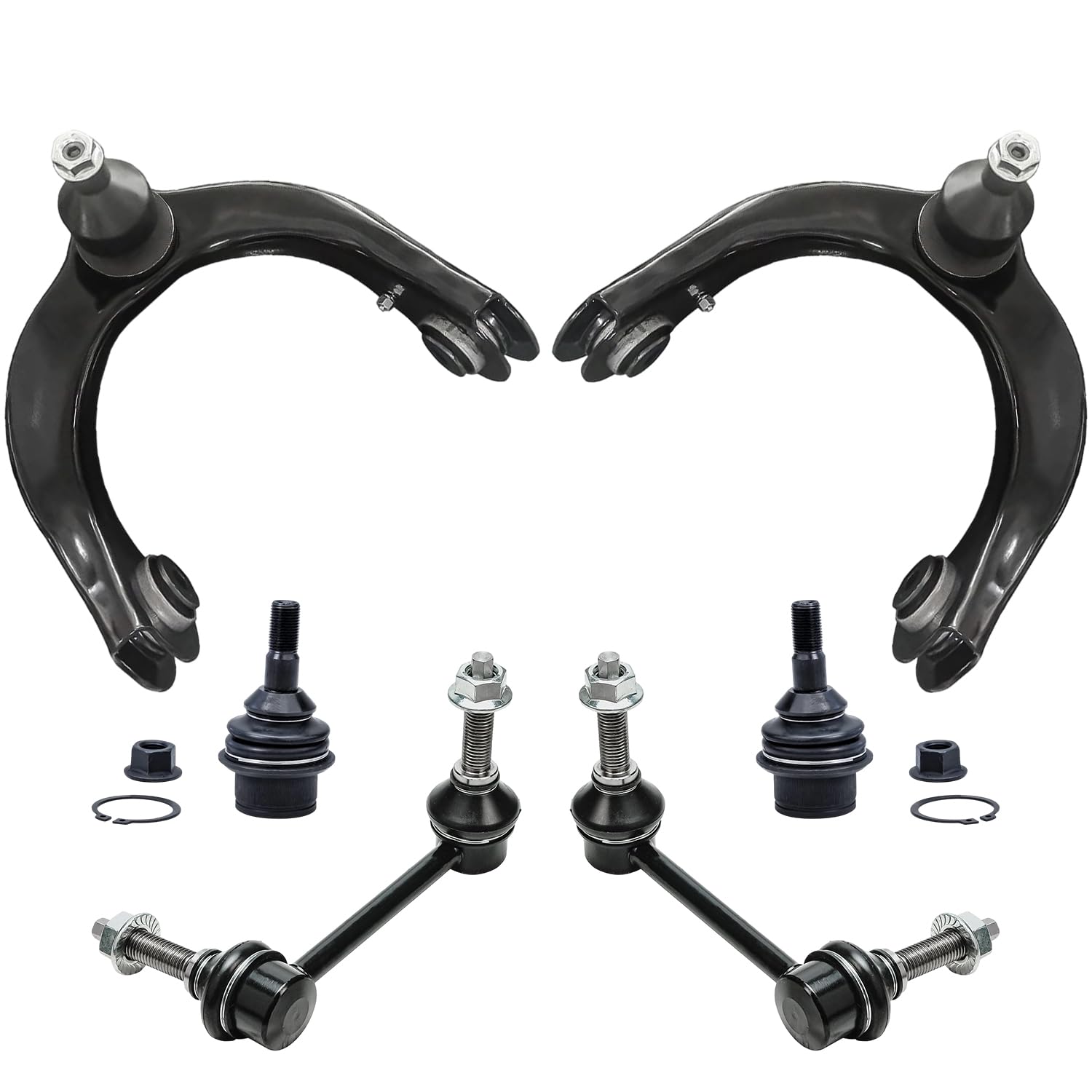 Detroit Axle - Front Upper Control Arms Ball Joints Sway Bar End Links