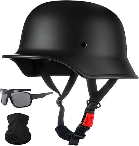 Miniatura 1 de Casco de motocicleta alemán aprobado por DOT, Casco de motocicleta de cara abierta, Casco ligero de perfil bajo, Casco de cara abierta y media cara