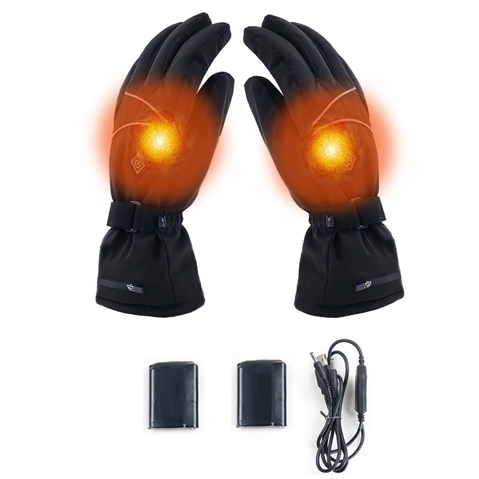 Verwarmde Handschoenen Motor met 2x 10000mAh Accu, 7.4V Snellere