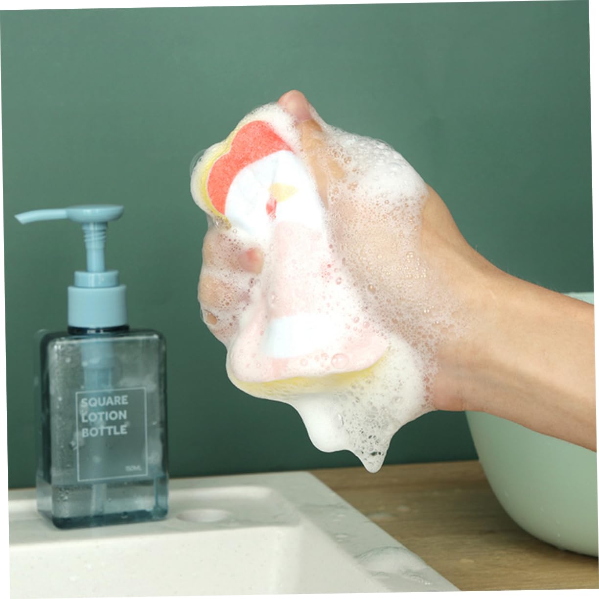 Healeved 3 Sätze Reinigungsschwamm Scheuerschwamm Schrubber Schwamm Reinigungstuch Schwammwäscher Reinigende Scheuerschwämme Schaumstoff-reinigungspads Schwammreiniger 8 Stück * 3