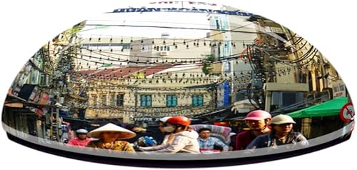 Miniatura 3 de Old Town Hanoi Vietnam imán de nevera 3D cristal cristal turístico ciudad viaje recuerdo colección regalo fuerte refrigerador etiqueta engomada