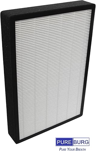 Miniatura 5 de PUREBURG Filtro de repuesto compatible con el purificador de aire inteligente BreathePlus Pro, H13 True HEPA + carbón activado 2 en 1 de polvo de