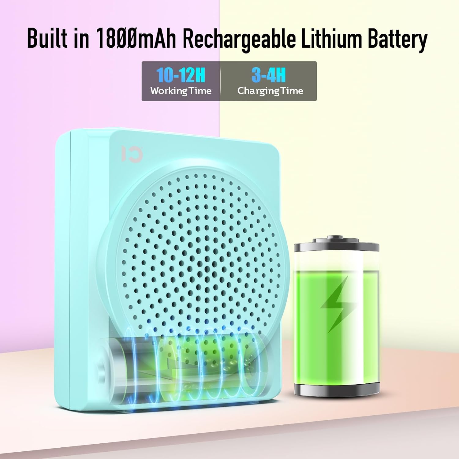 SHIDU Voice Amplifier for Teachers, Portable Voice Amplifier, Portable Megaphone Speaker Headset System, Microphone with Speaker for Classroom, Meeting, Speech, Yoga, Tour Guide (Blue) - Image 5