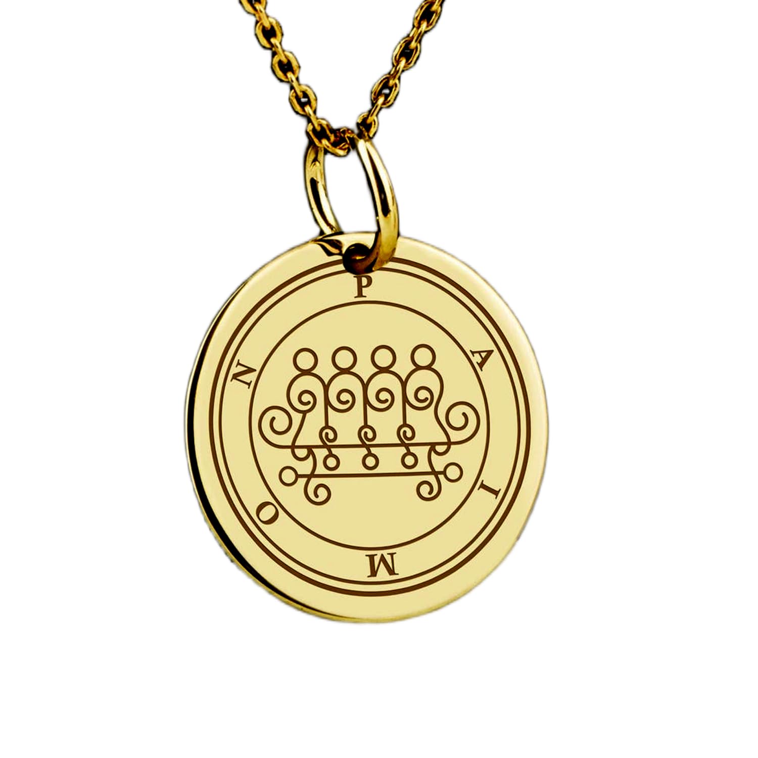Sceau de Paimon collier en argent plaqué or, cadeau idéal - 4