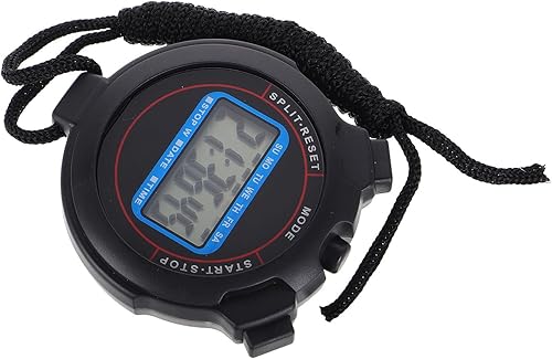 DECHOUS Digital Stopwatch with Date Display Lightweight Portable Timer for Swimming Running Yoga Training Sports Timer for Coaches Black