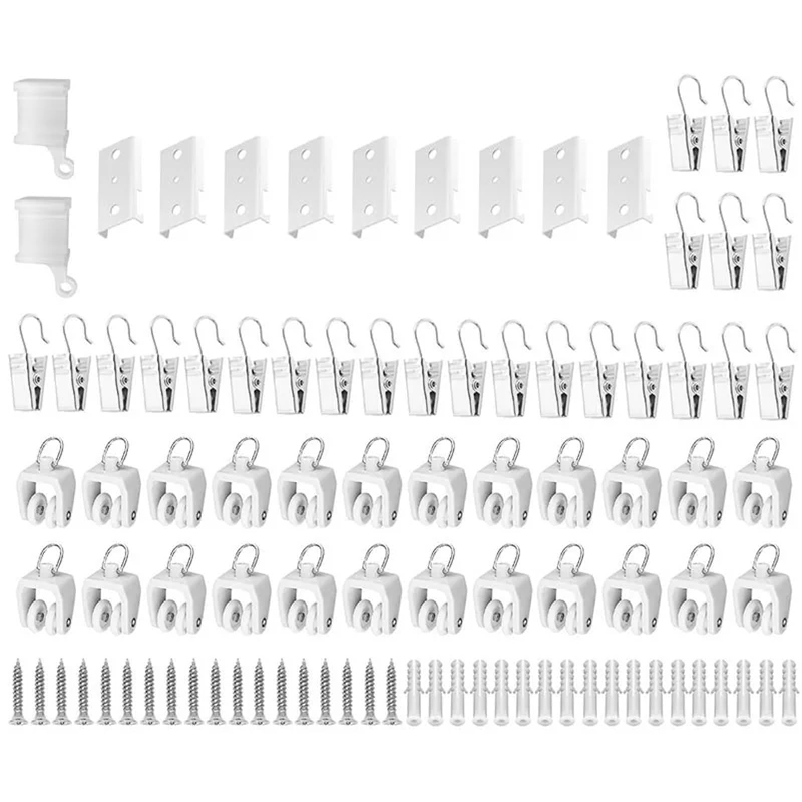 Curtain Rail Track Pulley, Curtain Rail Track Pulley Ceiling Accessories Bendable Set(Ceiling Mounting Kit)
