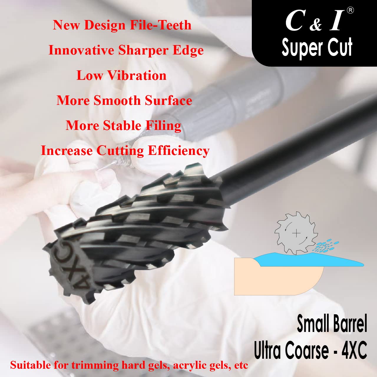 Super Cut Upgrade Edition, Small Barrel Nail Drill Bit for Electric Manicure Drill Machine Remove The Nail Gels, Acrylic Gels - Image 3