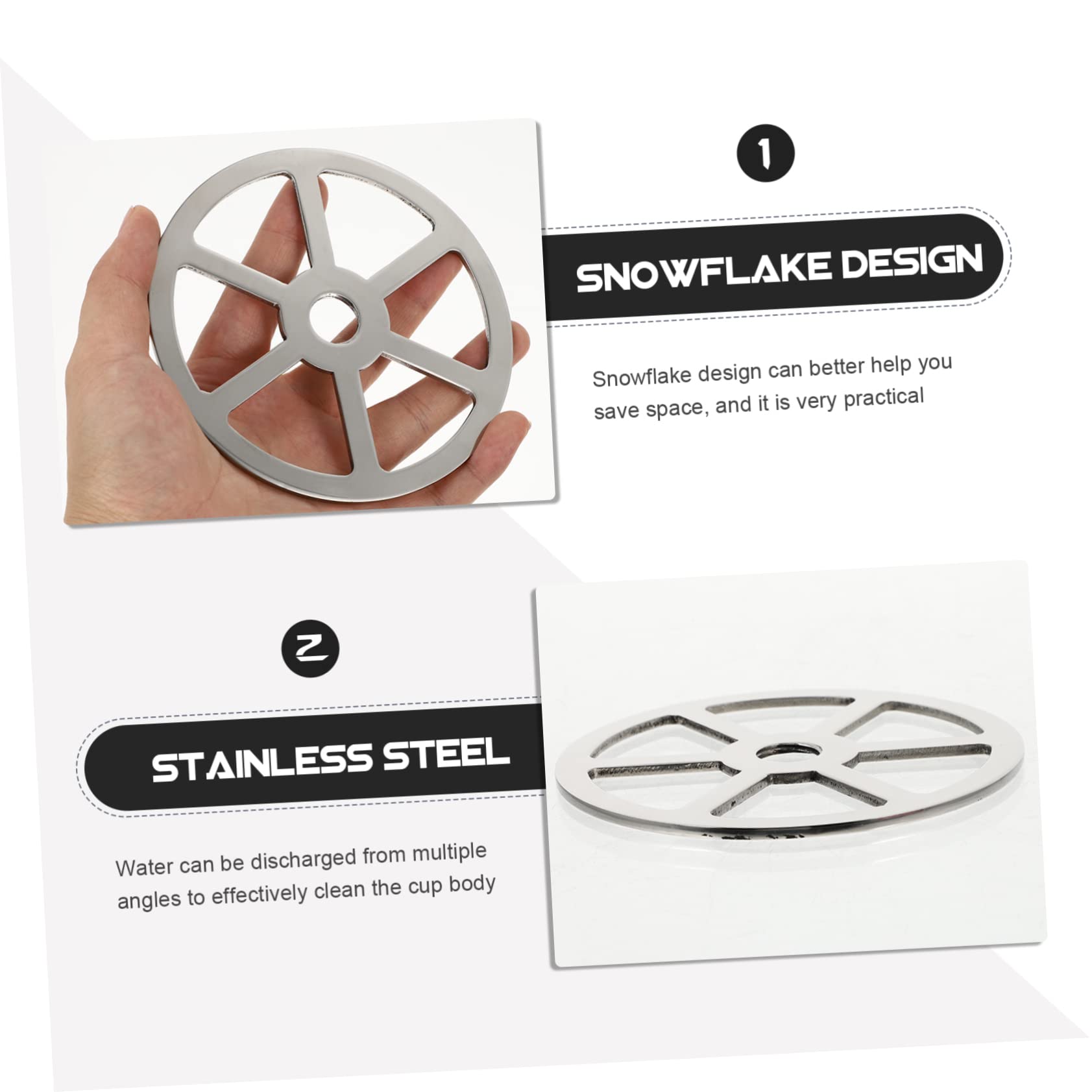 Mipcase 2 Pezzi Raschiatore per Inossidabile con Design Lavabicchieri Pratico per Bar e Ristoranti Facile da Installare e Spazio Accessorio per Lavello per Pulizia Veloce