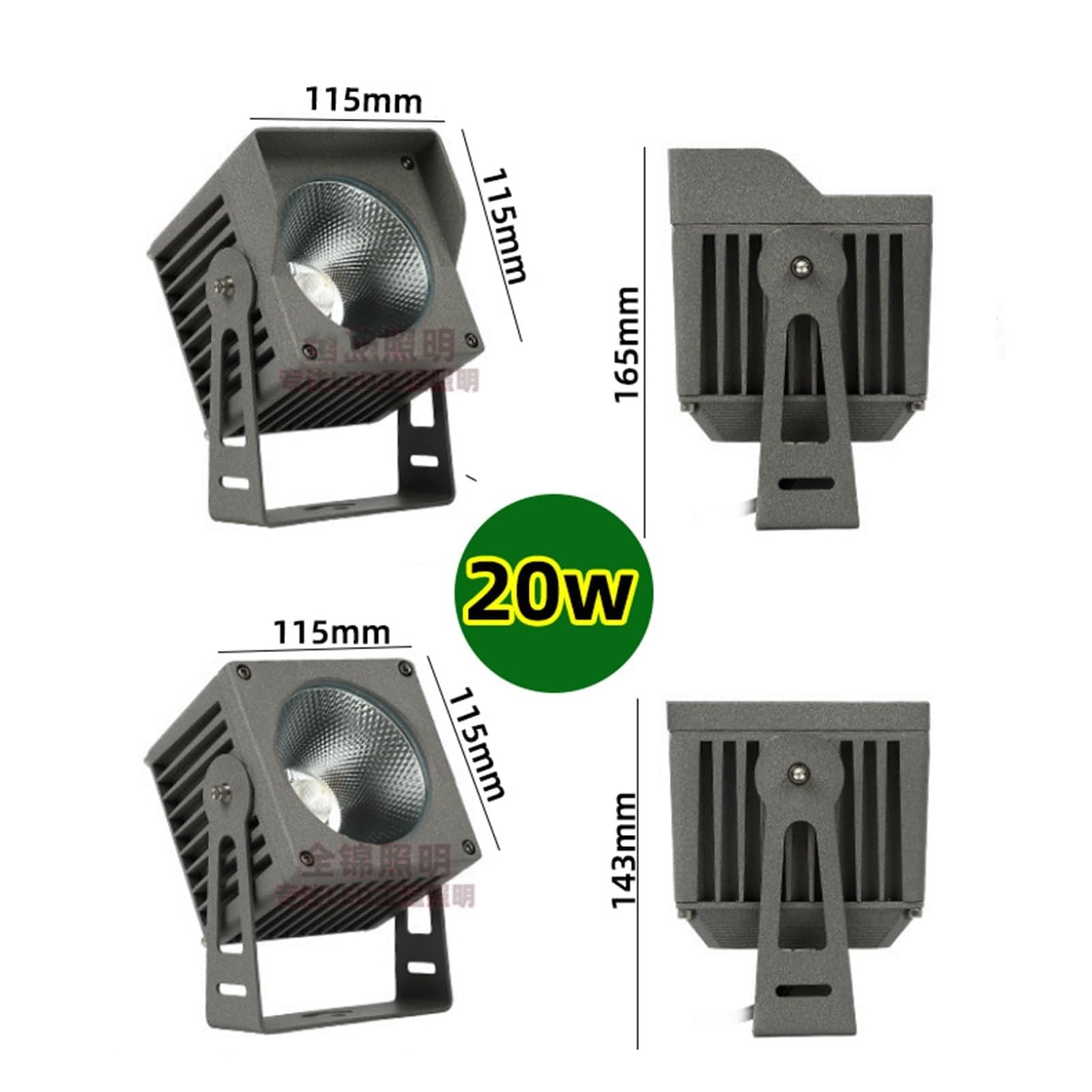 Focos LED COB De 220 V CA Para Iluminación De Árboles, Focos De Exterior Impermeables IP65 Para Paisajismo, Iluminación De Jardines, Villas, Patios Y Césped(White light,30W(220V))