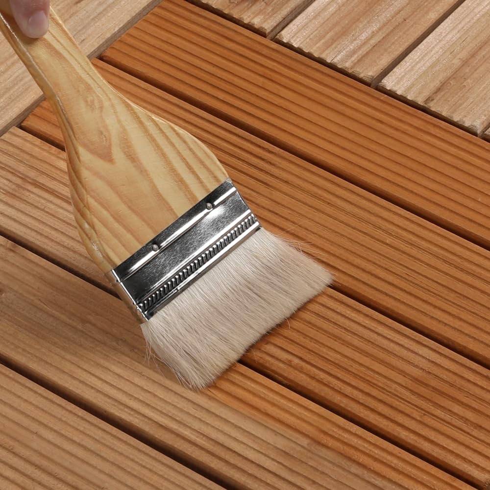 Yaheetech Suelo de Madera 27 piezas para 2,6 m² Baldosas de Abeto 30 x 30 cm Piso Antideslizantes Terraza Piscina Jardín Patio Balcón Baño Madera — view 9