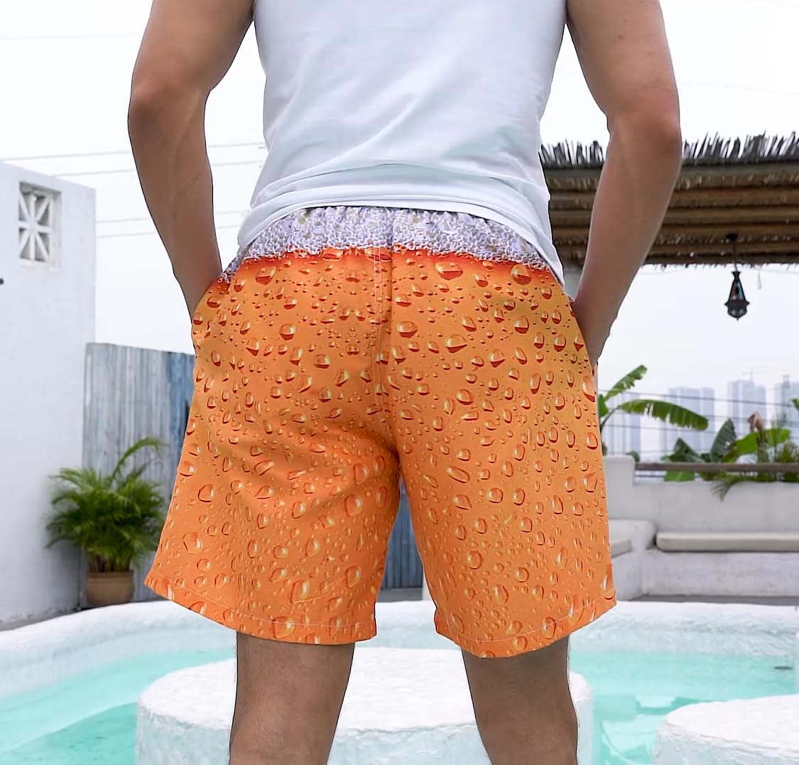 Loveternal Uomo Costume da Bagno Quick Dry Pantaloncini da Spiaggia Stampato Swim Trunks