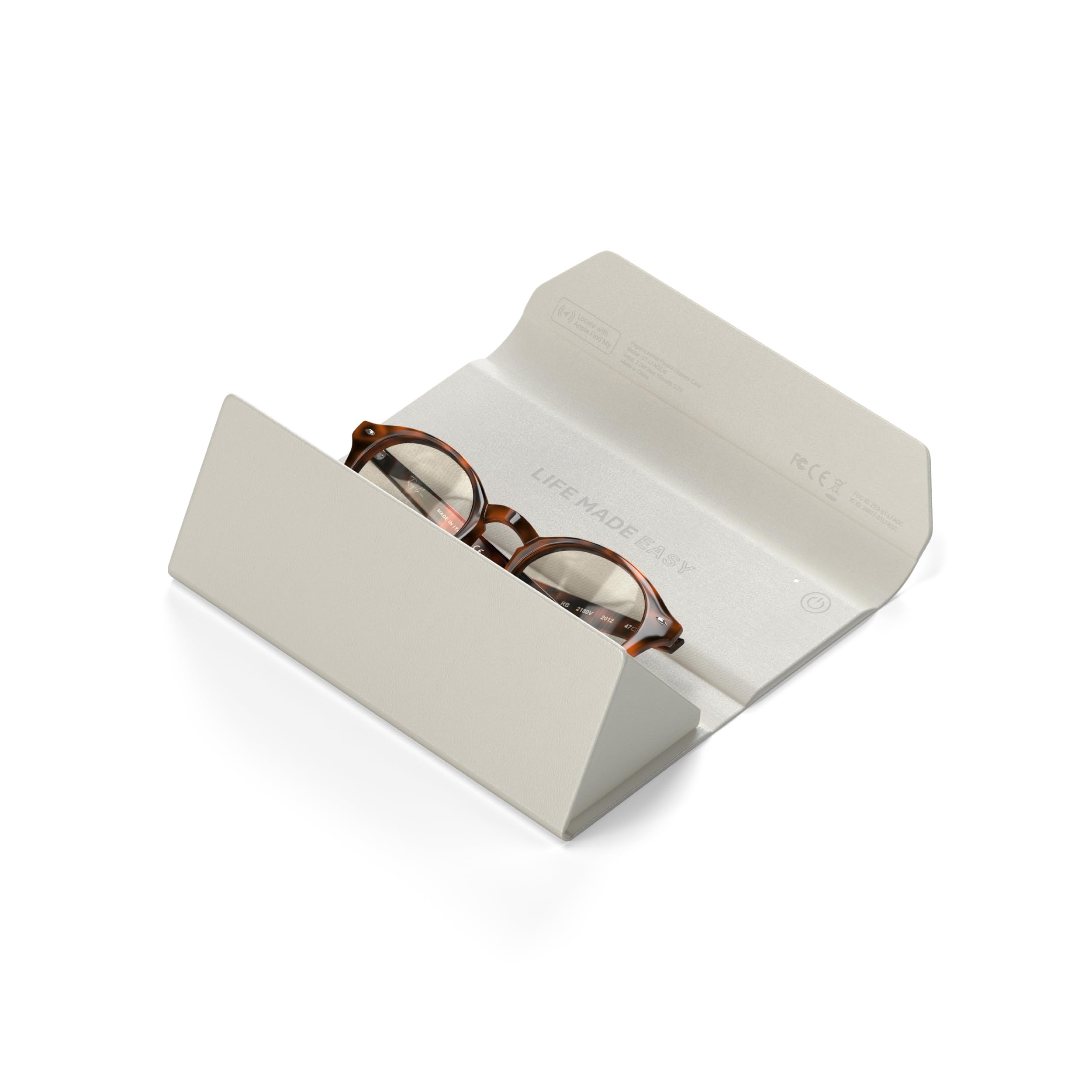Satechi FindAll Étui Intelligent pour Lunettes Compatible Apple Find My, Pliable, Charge Sans Fil pour Lunettes XR/AR