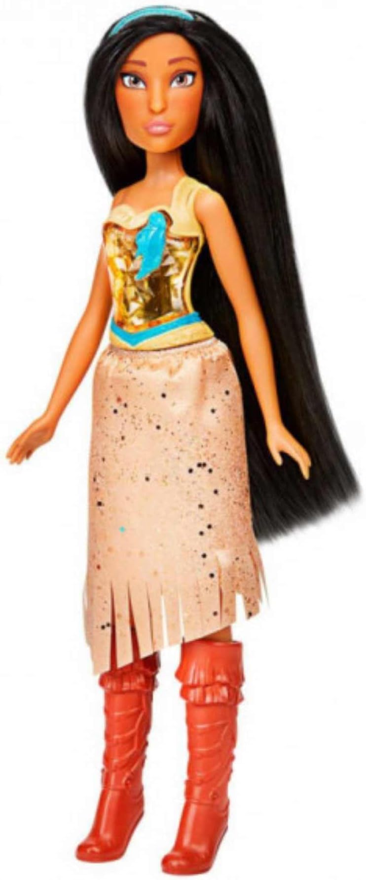 Disney Princess Royal Shimmer Pocahontas Doll, Fashion Doll With Skirt And Accessories, Toy For Kids Ages 3 And Up