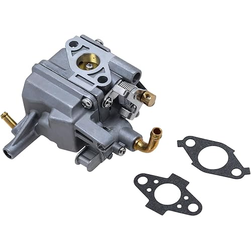 Carburetor Carb Assembly with Intake Manifold Gaskets Fit for Yamaha 2.5hp F2.5 4 Stroke Outboard Engine Replace 69M-14301-10 69M-14301-11 69M-14301-12 69M-E3645-A0 69M-E3646-A0