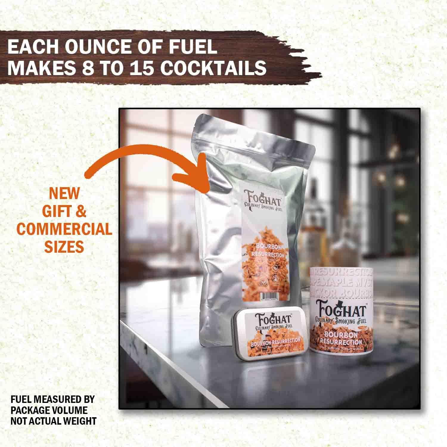 Wood Chips - 100oz Bourbon Resurrection Shavings for Smoker, Whiskey & Drink Infuser Kit - Natural Culinary Wood Smoking Chips for Hand held Cocktail Smoke Gun & Drink Smokers