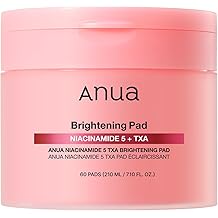 Anua Niacinamide 5 TXA Toner Pads &ndash; Hydrating Facial Pad for Daily Care, Under-eye with Tranexamic acid, Korean Skin Care (210ml, 60 Pads)