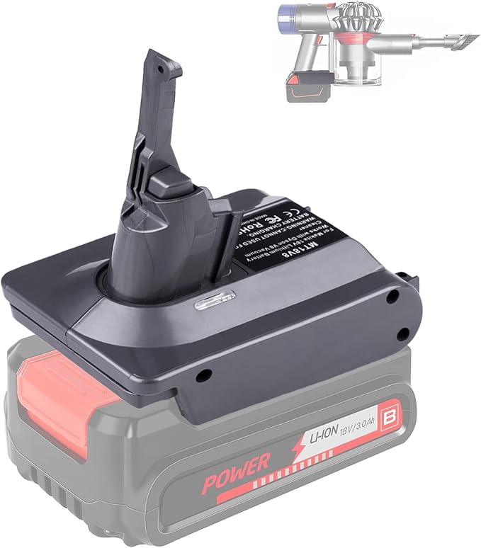 BTRUI For Dyson V8 Battery Adapter for Einhell 18V Battery Convert to