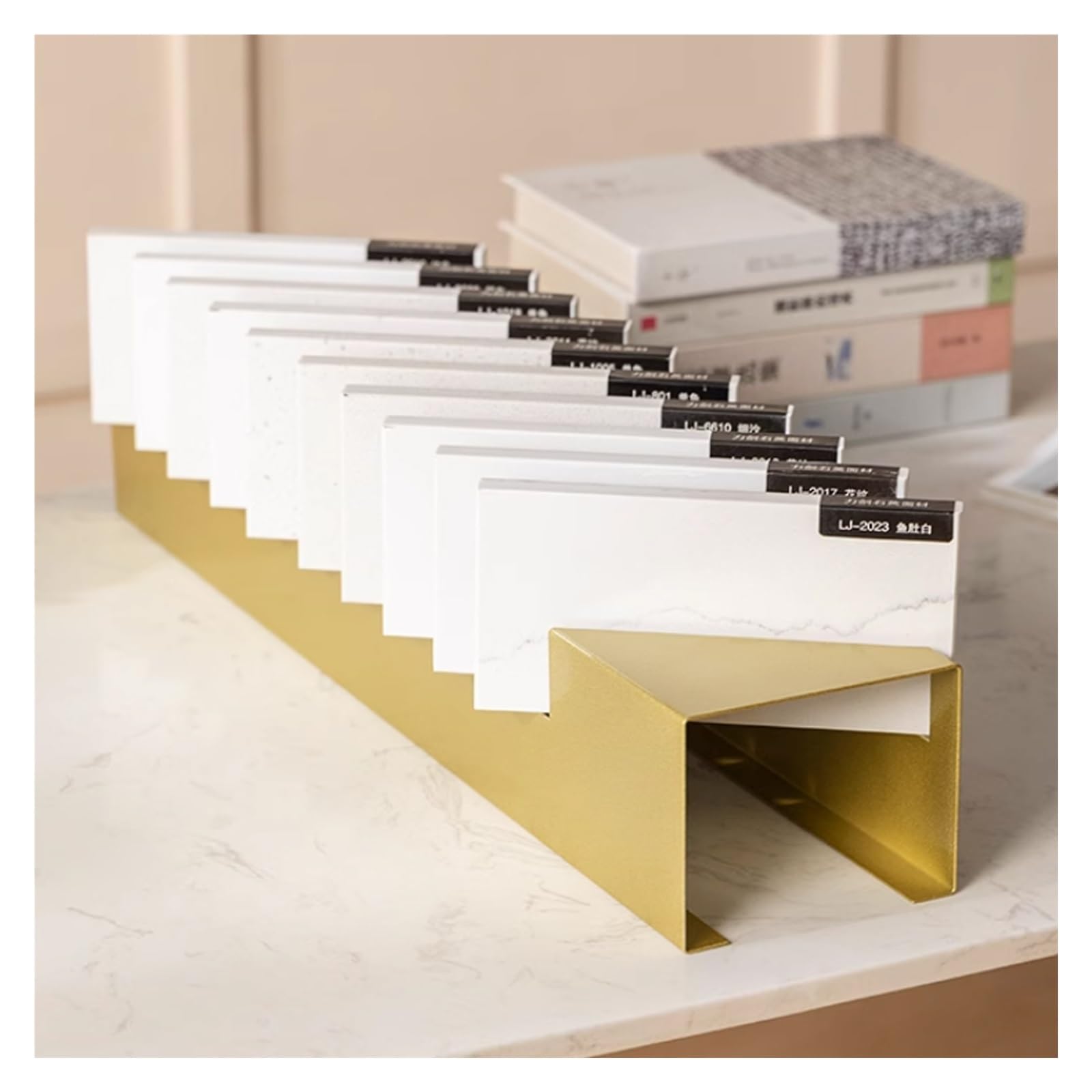 Support de bureau pour échantillons de céramique et porcelaine à 10 niveaux