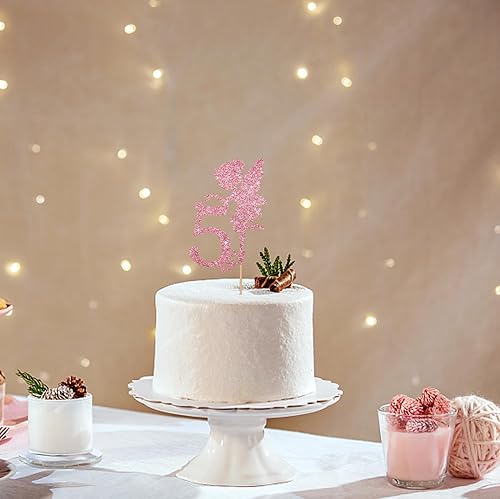 Miniatura 10 de Decoración de pastel de hadas 1, decoración de pastel de hadas de oro rosa, decoración de pastel de hada uno, decoración de cumpleaños temática de