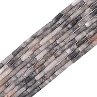 Vista 44 de Cuentas de tubo de turquesa africana natural Cilindro 2x4mm 38cm/hebra Cuentas de piedra para hacer joyas