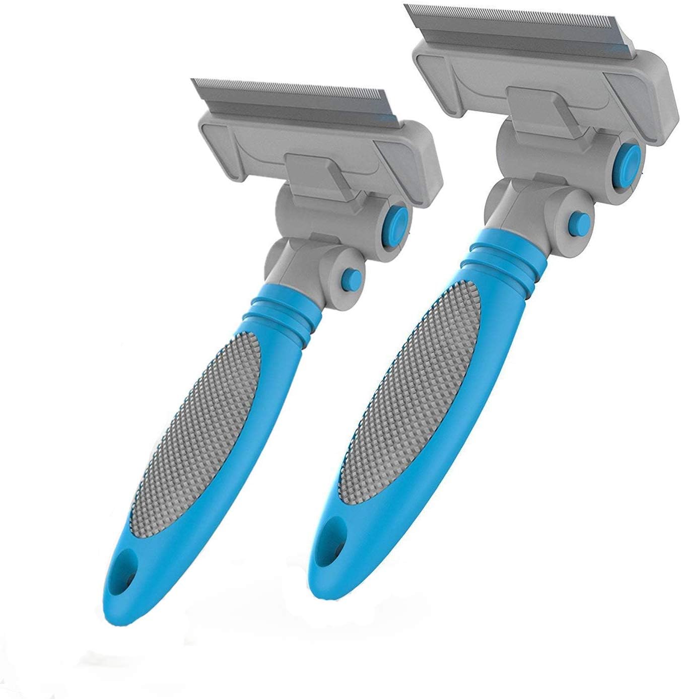 ColPet [2 Pack Dog Dematting Comb Grooming Rake Brush, Undercoat Rake for Dogs and Cats