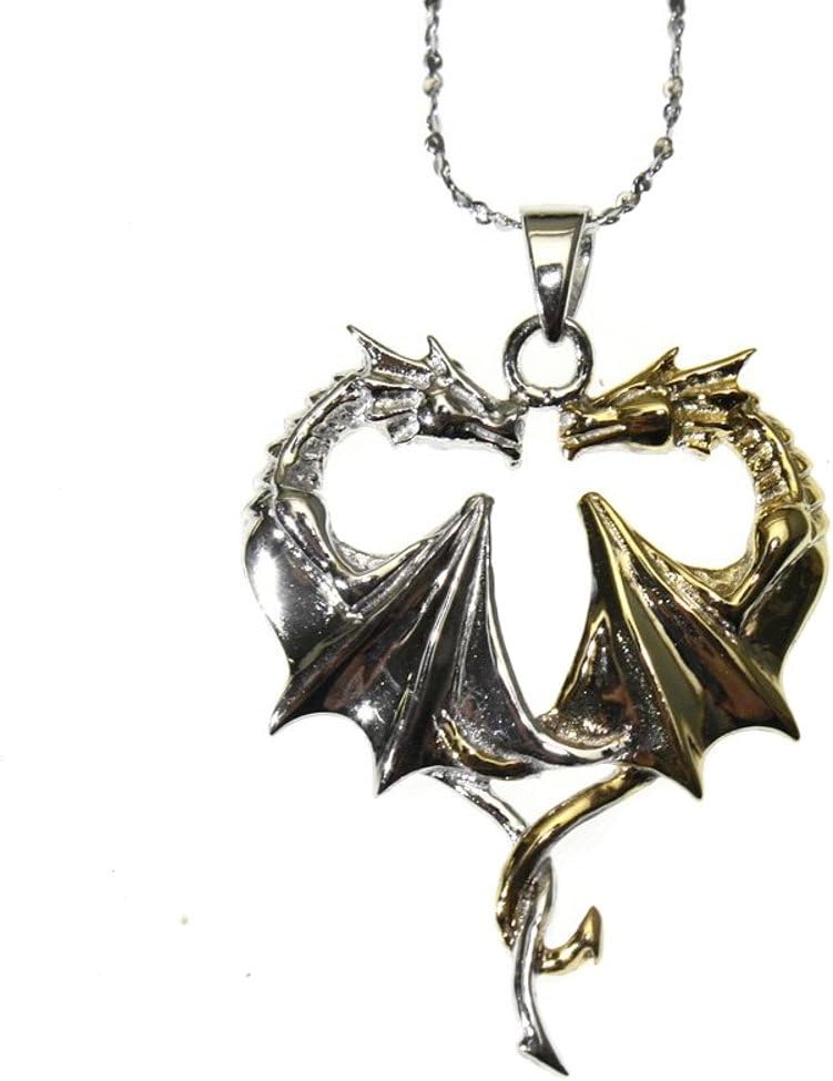 Mythical Companions Dragon Heart Sterling Silver 925 Pendant Necklace