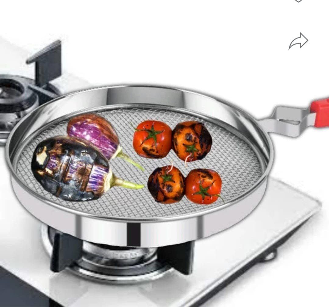 DJ Stainless Steel Pulka Jali | Papad Jali & Roti Maker | Gas Stove Grill | Phulka & Chapati Roaster | Kitchen Cooking Steel Mesh | Multipurpose Gas Griller | Bringal Roaster | Baigan Bharta-image-30