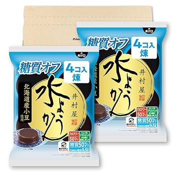 Amazon.co.jp: 井村屋 袋入 水ようかん 糖質オフ 60g ×4個入 ×2